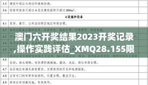 澳门六开奖结果2023开奖记录,操作实践评估_XMQ28.155限定版