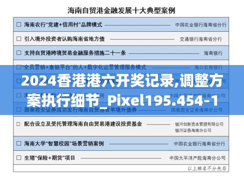 2024香港港六开奖记录,调整方案执行细节_Pixel195.454-1