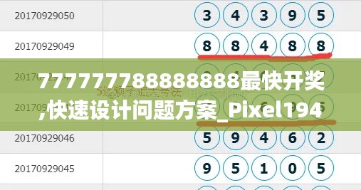 777777788888888最快开奖,快速设计问题方案_Pixel194.146-8