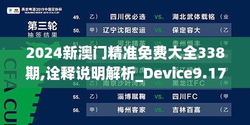 2024新澳门精准免费大全338期,诠释说明解析_Device9.177-4