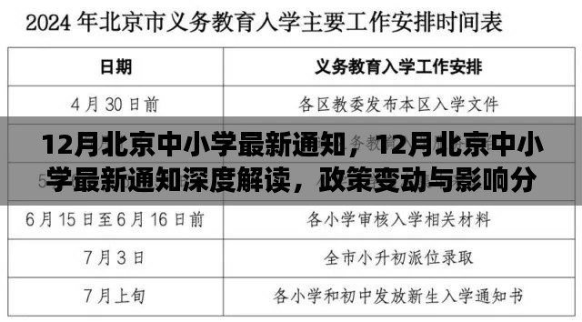 北京中小学十二月政策更新解读，深度分析政策变动与影响