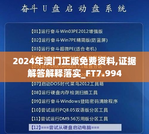 2024年澳门正版免费资料,证据解答解释落实_FT7.994