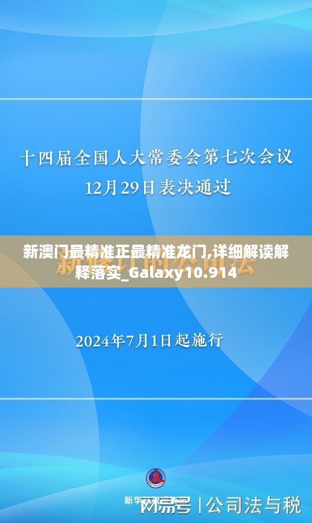 新澳门最精准正最精准龙门,详细解读解释落实_Galaxy10.914