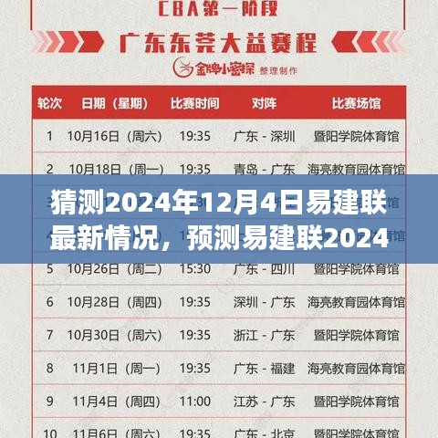 易建联未来展望，预测篮球巨星易建联在2024年12月4日的最新动态及未来展望