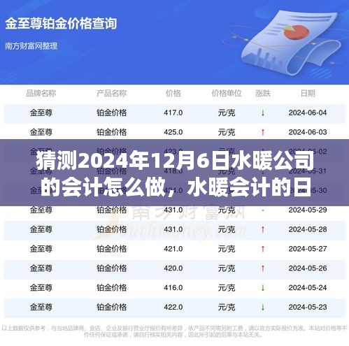 水暖公司会计日常，揭秘2024年12月6日的温馨时光与会计操作之道