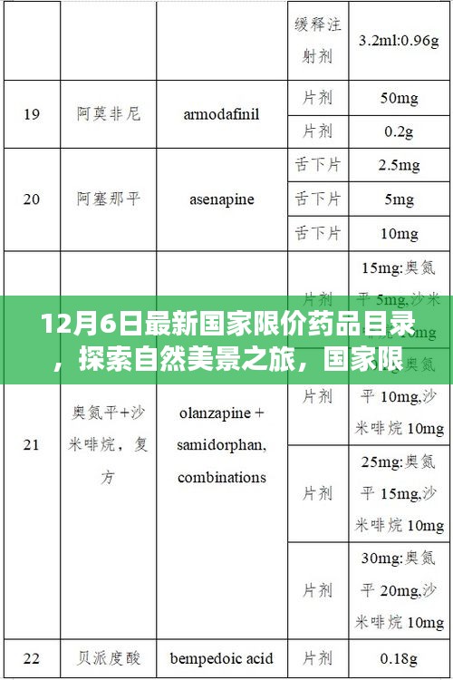 国家限价药品目录下的心灵疗愈之旅，探索自然美景，寻找内心宁静与平和的启程