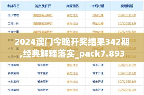 2024澳门今晚开奖结果342期,经典解释落实_pack7.893