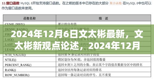 文太彬的新观点论述，机遇与挑战并存——2024年12月6日的洞察与展望