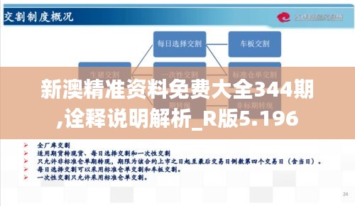 新澳精准资料免费大全344期,诠释说明解析_R版5.196