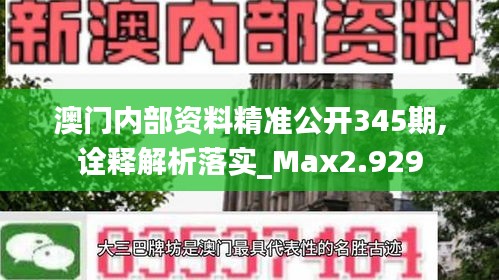 澳门内部资料精准公开345期,诠释解析落实_Max2.929