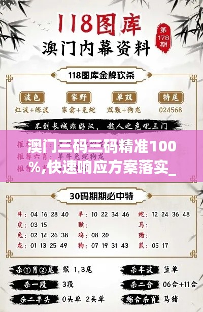 澳门三码三码精准100%,快速响应方案落实_Ultra6.475