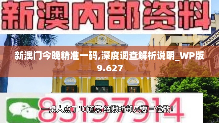 新澳门今晚精准一码,深度调查解析说明_WP版9.627