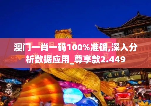 澳门一肖一码100%准确,深入分析数据应用_尊享款2.449