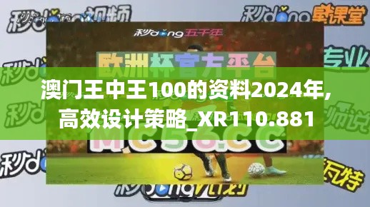 澳门王中王100的资料2024年,高效设计策略_XR110.881