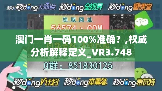 澳门一肖一码100%准确？,权威分析解释定义_VR3.748