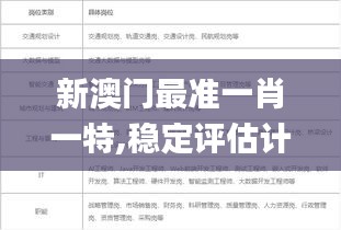 新澳门最准一肖一特,稳定评估计划_试用版8.210
