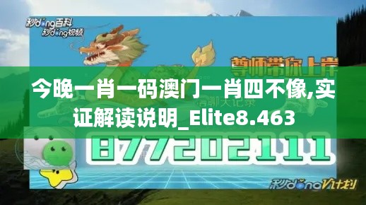 今晚一肖一码澳门一肖四不像,实证解读说明_Elite8.463