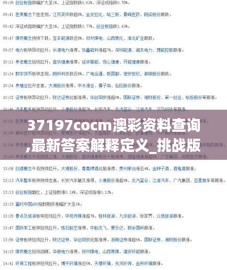 37197cocm澳彩资料查询,最新答案解释定义_挑战版7.417