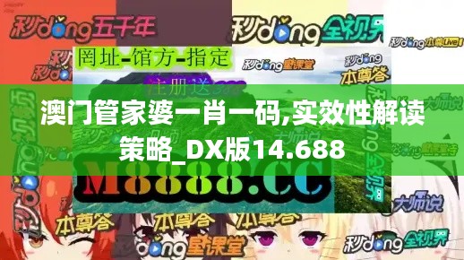 澳门管家婆一肖一码,实效性解读策略_DX版14.688