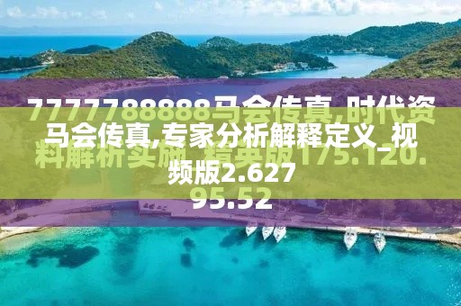 马会传真,专家分析解释定义_视频版2.627