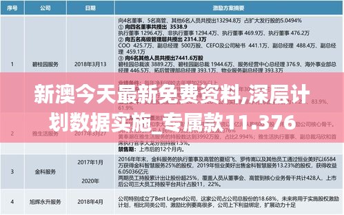 新澳今天最新免费资料,深层计划数据实施_专属款11.376