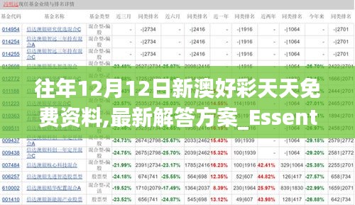 往年12月12日新澳好彩天天免费资料,最新解答方案_Essential2.480