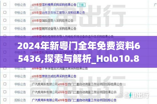 2024年新粤门全年免费资料65436,探索与解析_Holo10.872