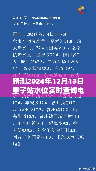 2024年12月13日星子站水位实时查询电话获取指南，详细步骤解析