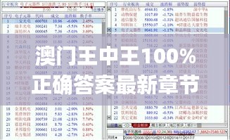 澳门王中王100%正确答案最新章节,全面解读说明_T8.283