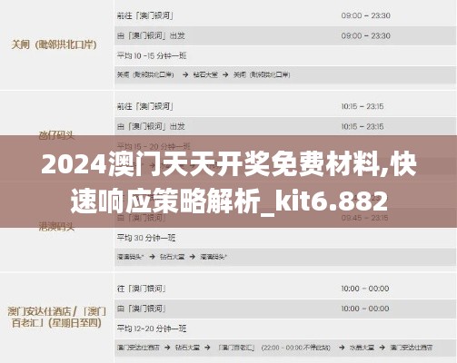 2024澳门天天开奖免费材料,快速响应策略解析_kit6.882