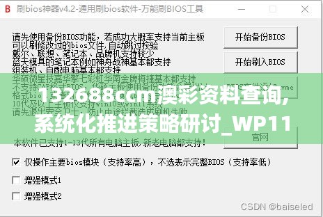 132688ccm澳彩资料查询,系统化推进策略研讨_WP110.850