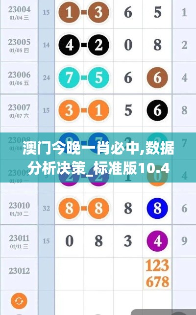 澳门今晚一肖必中,数据分析决策_标准版10.416