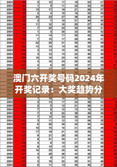 澳门六开奖号码2024年开奖记录：大奖趋势分析与未来展望