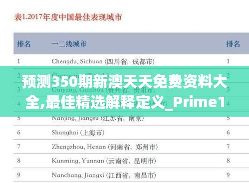 预测350期新澳天天免费资料大全,最佳精选解释定义_Prime1.612