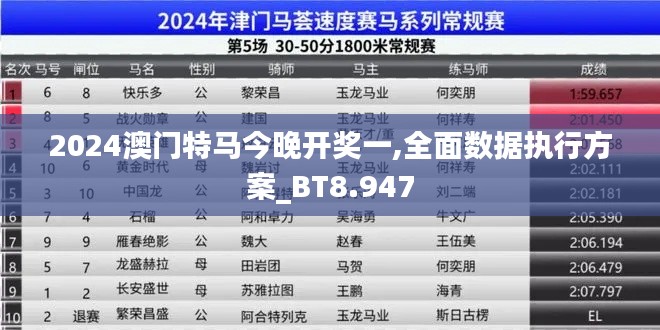 2024澳门特马今晚开奖一,全面数据执行方案_BT8.947