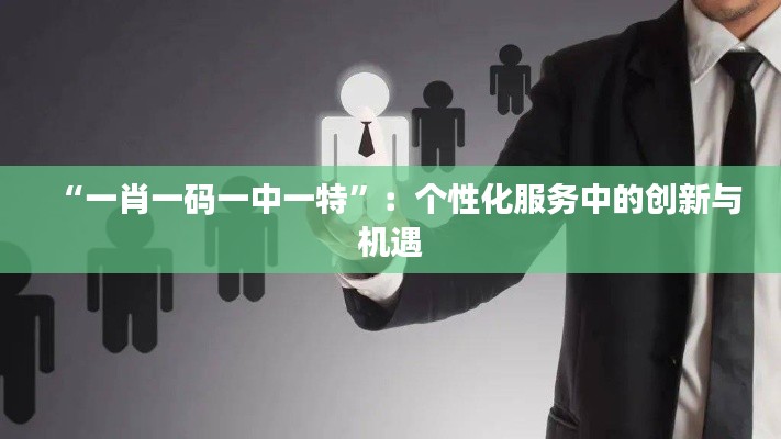 “一肖一码一中一特”：个性化服务中的创新与机遇