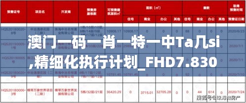 澳门一码一肖一特一中Ta几si,精细化执行计划_FHD7.830