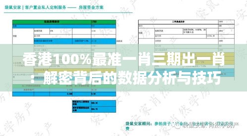 香港100%最准一肖三期出一肖：解密背后的数据分析与技巧