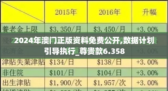 2024年澳门正版资料免费公开,数据计划引导执行_尊贵款6.358