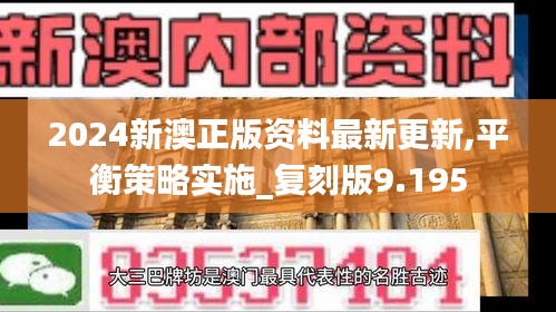 2024新澳正版资料最新更新,平衡策略实施_复刻版9.195