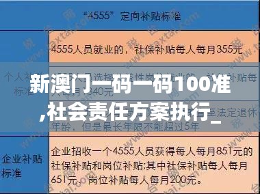 新澳门一码一码100准,社会责任方案执行_轻量版1.678