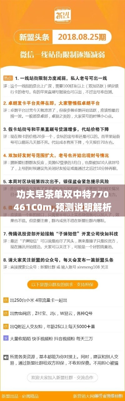 功夫早茶单双中特770461C0m,预测说明解析_精英版9.693