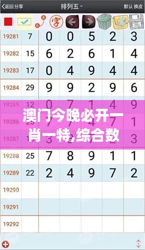 澳门今晚必开一肖一特,综合数据解析说明_10DM13.537