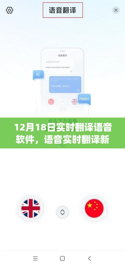 语音实时翻译新纪元，智能翻译语音软件革新登场，12月18日盛大发布！