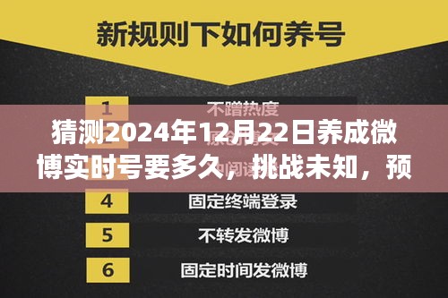 挑战未知，预测与成长之路——微博实时号的养成之路（猜测2024年12月22日所需时间）