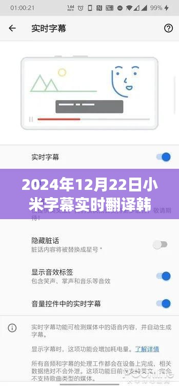 小米字幕实时翻译韩文功能详解，从入门到精通的使用教程（2024年12月版）