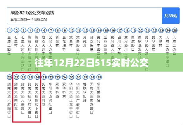 冬至时节公交实时查询，12月22日515公交动态