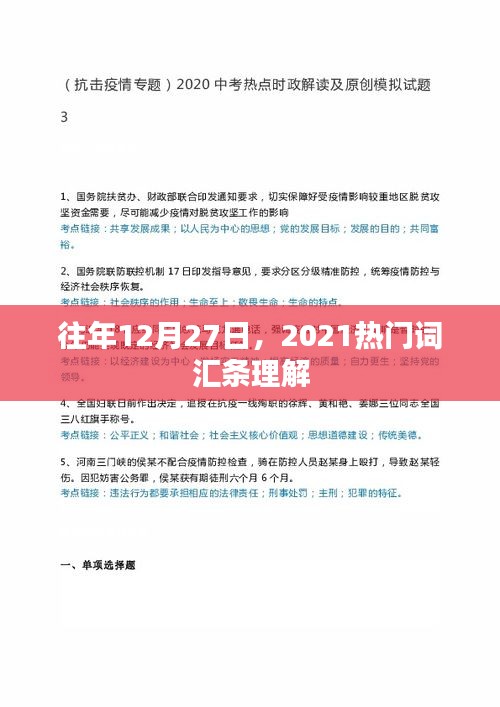 热门词汇条解读，回顾往年12月27日趋势分析