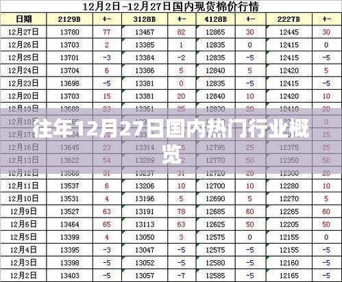 往年年末行业概览，国内热门行业动态速递