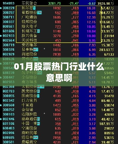 热门行业股票解析，一月份的投资焦点